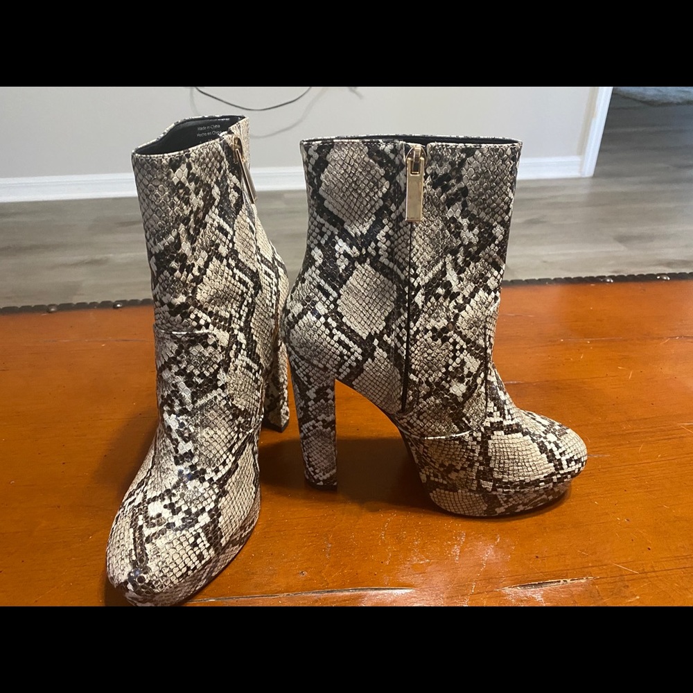 Snake Skin Booties